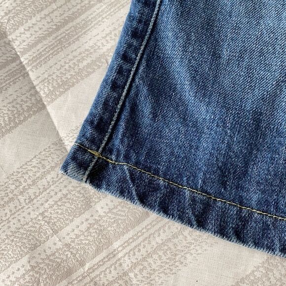 AJ Armani Jeans Blue Denim Skirt Snap Closure - Picture 5 of 7